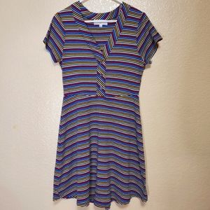 No Comment Women Multicolor Stripes Dress Size XL